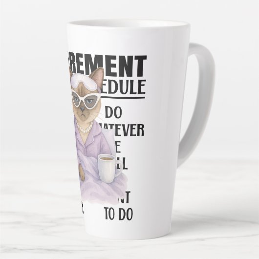 Cat retirement themed for Cat lovers Latte Mug Latte Mok (Rechterhoek)