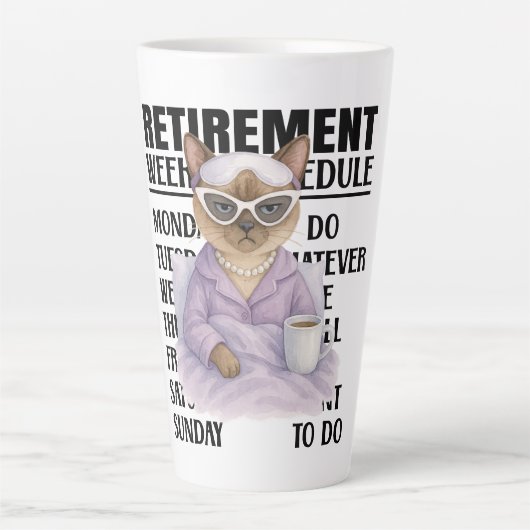 Cat retirement themed for Cat lovers Latte Mug Latte Mok (Voorkant)