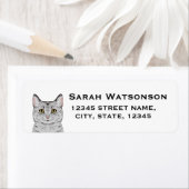 Cat retouradreslabels - aanpasbaar etiket (Insitu)