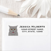 Cat retouradreslabels - aanpasbaar etiket (Insitu)