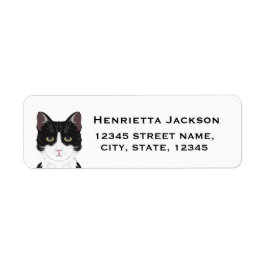Cat retouradreslabels - aanpasbaar etiket