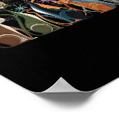 Cat  Retro Midden-eeuwse Modern Look Cats 50s Poster (Hoek)