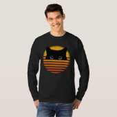 Cat Retro Style  Kitten Retro Style  Black Cat T-shirt (Voorkant volledig)