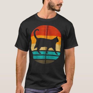 Cat Retro Style Zip T-shirt
