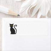 CAT-RETURN PERSONALIZEDADRES ETIKETTERS, ZWARTE KA ETIKET (Insitu)