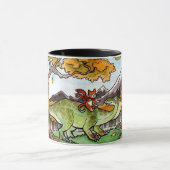 Cat Rides a Dinosaur Mok (Midden)