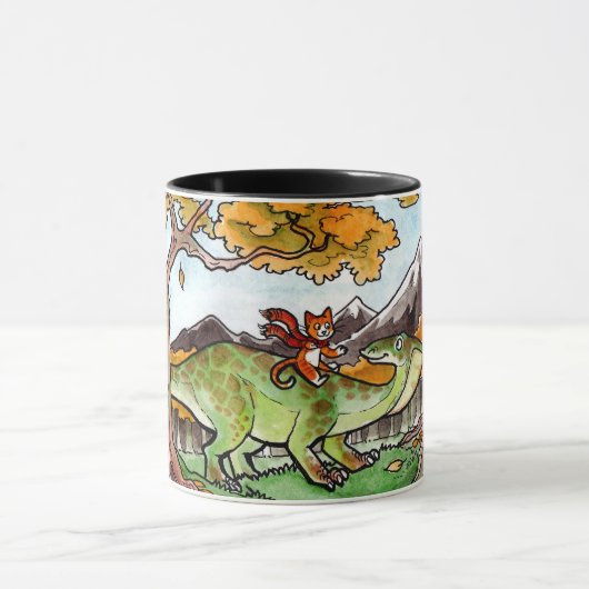 Cat Rides a Dinosaur Mok (Midden)