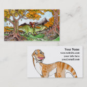 Cat Rides a Dinosaur Visitekaartje (Voorkant / Achterkant)