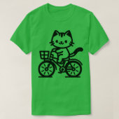 Cat Riding Bicycle T-shirt (Design voorkant)