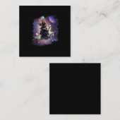 Cat Riding Chicken Turtle Panda Llama Unicorn Vierkante Visitekaartje (Voorkant / Achterkant)