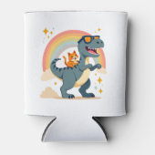 Cat Riding Dinosaur T-Rex Kitten Rainbow Dino Funn Blikjeskoeler (Voorkant)