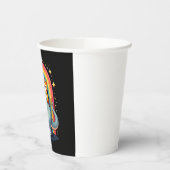 Cat Riding Dinosaur T-Rex Kitten Rainbow Dino Funn Papieren Bekers (Links)