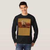 Cat Riding Mars Rover on Foreign Landscape T-shirt (Voorkant volledig)