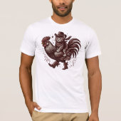 Cat Riding Rooster T-shirt (Voorkant)