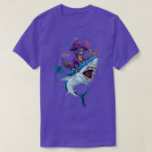 Cat Riding Shark Halloween Kinder Boys Girls 1074 T-shirt (Design voorkant)