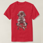 Cat Riding Tortoise T-shirt (Design voorkant)