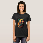 Cat Riding Unicorn Funny Galaxy T-shirt (Voorkant volledig)