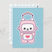 Cat robot briefkaart (Voorkant / Achterkant)