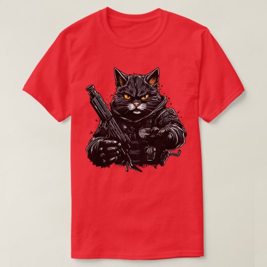 Cat Roboter 1 T-shirt (Design voorkant)