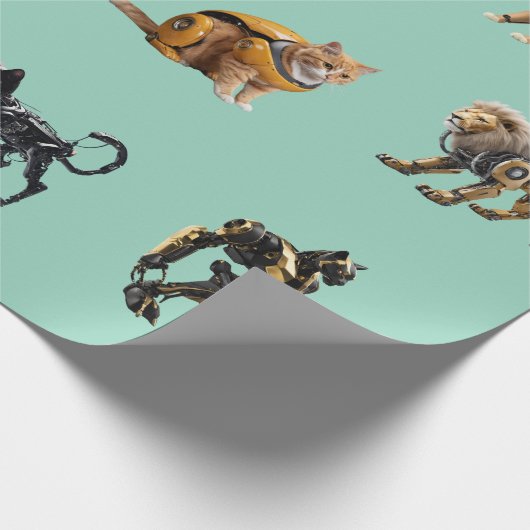 Cat Robots Cadeaupapier (Hoek)