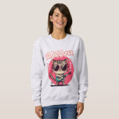 Cat Rock and Roll Gitaar Muzikant Grappig T-shirt (Voorkant volledig)