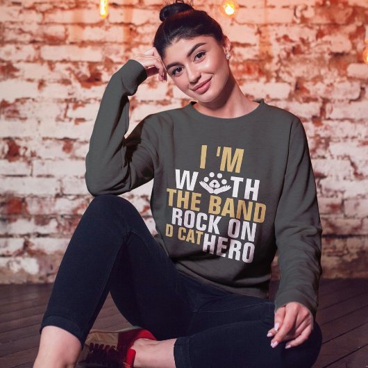 Cat Rock Band Funny Cool Modern Schattige Custom D Trui
