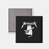 Cat Rock Band Gitaar Leuk Kerstcadeau Magneet (Voorkant / Achterkant)