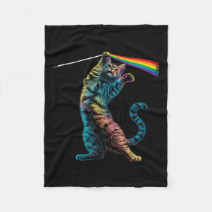Cat Rock Concert Band Rock Cat Fleece Deken