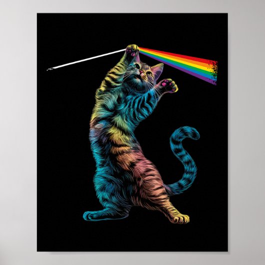 Cat Rock Concert Band Rock Cat Poster (Voorkant)