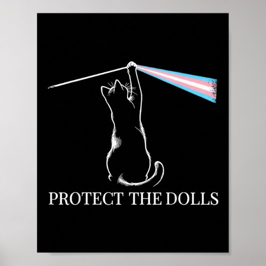 Cat Rock Music Trans Pride Bescherm de poppen Poster (Voorkant)