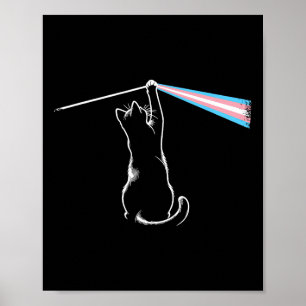 Cat Rock Muziek Trans Pride LGBT Transgender Cat L Poster