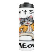 Cat Rock-ster houdt niet op met miauwen Thermosbeker (Voorkant)