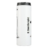 Cat Rock-ster houdt niet op met miauwen Thermosbeker (Achterkant)