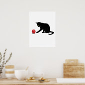 Cat Rolling Dice RPG Rol Spelen Games Gaming Lov Poster (Keuken)