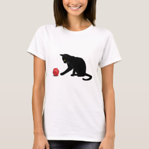 Cat Rolling Dice RPG Rol Spelen Games Gaming Lov T-shirt