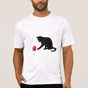 Cat Rolling Dice RPG Rol Spelen Games Gaming Lov T-shirt