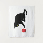 Cat Rolling Dice RPG Rol Spelen Games Gaming Lov Wandkleed (Voorkant)