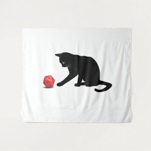 Cat Rolling Dice RPG Rol Spelen Games Gaming Lov Wandkleed