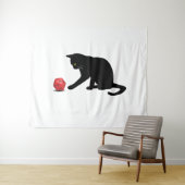 Cat Rolling Dice RPG Rol Spelen Games Gaming Lov Wandkleed (In Situ (horizontaal))