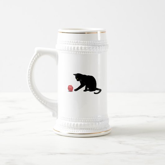 Cat Rolling Dice RPG rollspellen Bierpul (Links)
