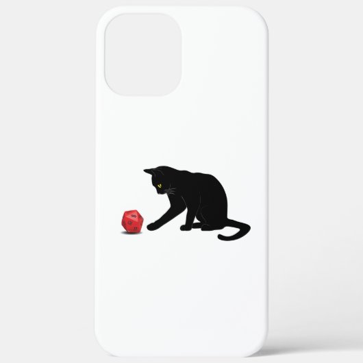 Cat Rolling Dice RPG rollspellen Case-Mate iPhone Case (Achterkant)