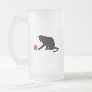 Cat Rolling Dice RPG rollspellen Matglas Bierpul