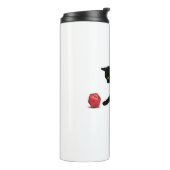 Cat Rolling Dice RPG rollspellen Thermosbeker (Gedraaid links)