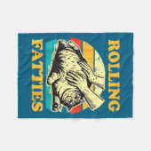 Cat Rolling Fatties Funny For Men Women  Fleece Deken (Voorkant (Horizontaal))