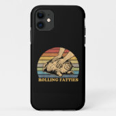 Cat Rolling Fatties Grappig Case-Mate iPhone Case (Achterkant)