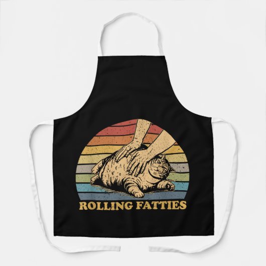 Cat Rolling Fatties Grappig Schort (Voorkant)