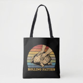 Cat Rolling Fatties Grappig Tote Bag (Voorkant)