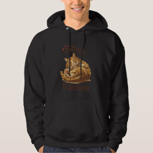 Cat Rolling Fatties Humor Meme Hoodie