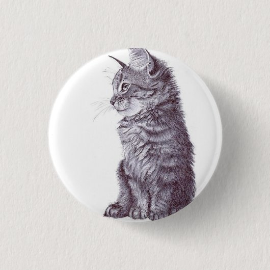 Cat Ronde Button 3,2 Cm (Voorkant)