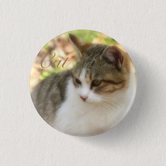 Cat Ronde Button 3,2 Cm (Voorkant)